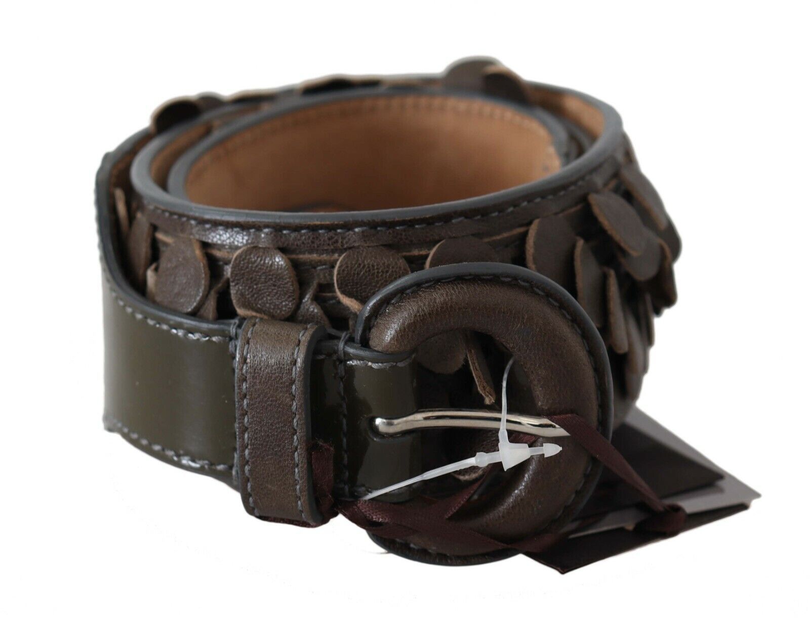 Ermanno Scervino Schicker brauner Ledergürtel mit Fransen