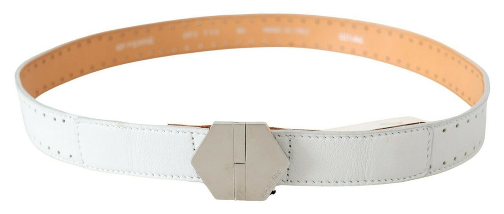 GF Ferre Eleganter weißer Leder-Modegürtel