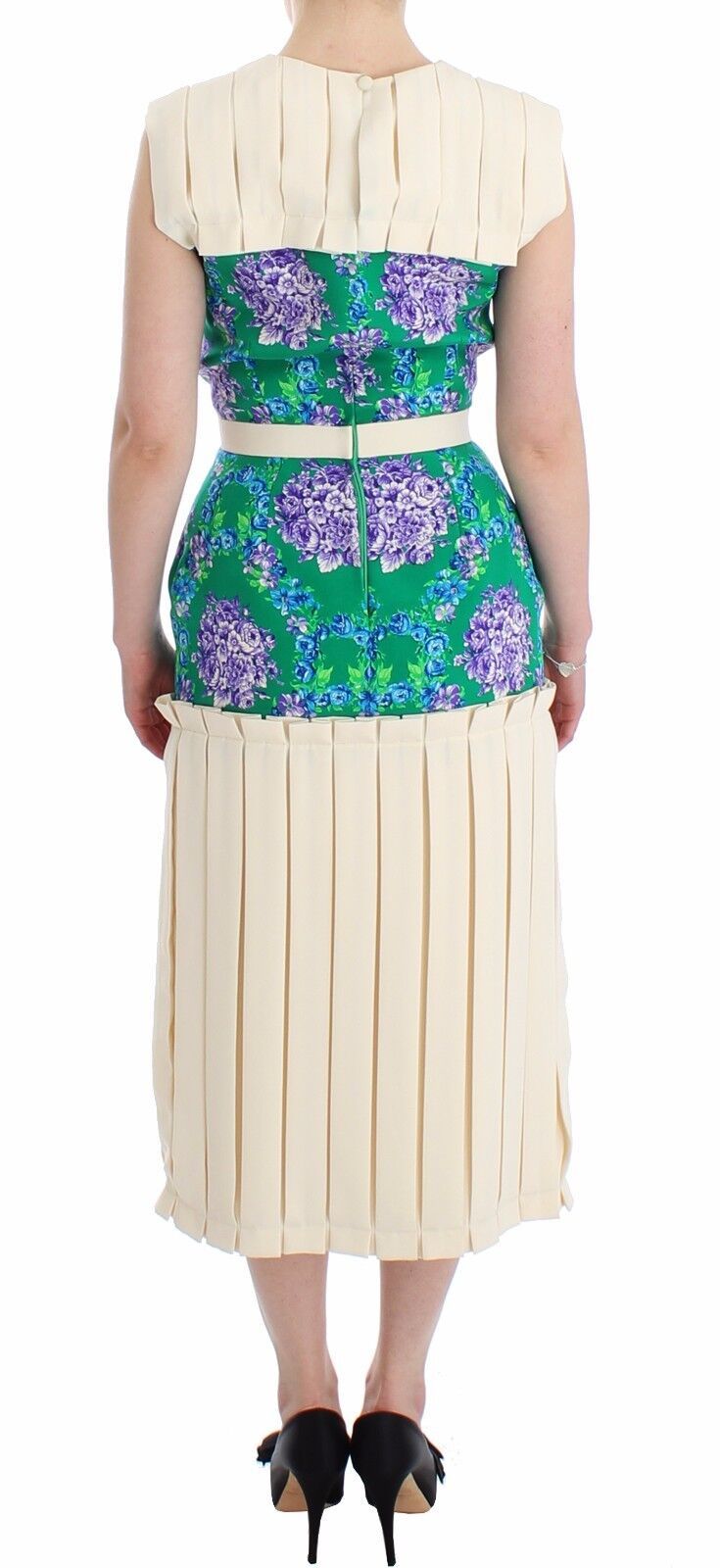 Caterina Gatta Chic Artisan Ärmelloses mehrfarbiges Kleid