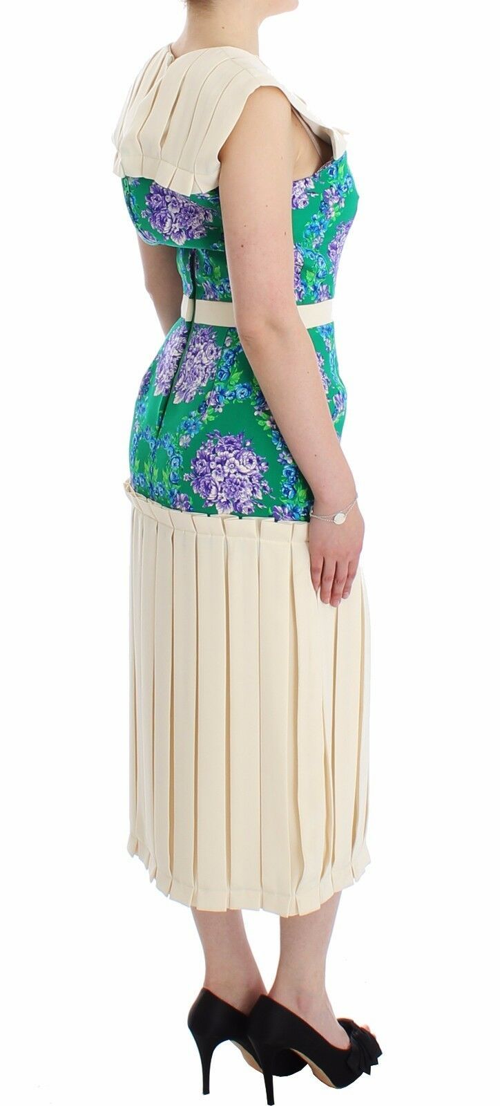 Caterina Gatta Chic Artisan Ärmelloses mehrfarbiges Kleid