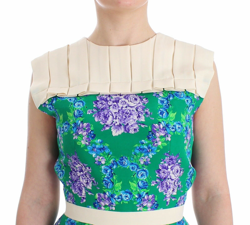 Caterina Gatta Chic Artisan Ärmelloses mehrfarbiges Kleid