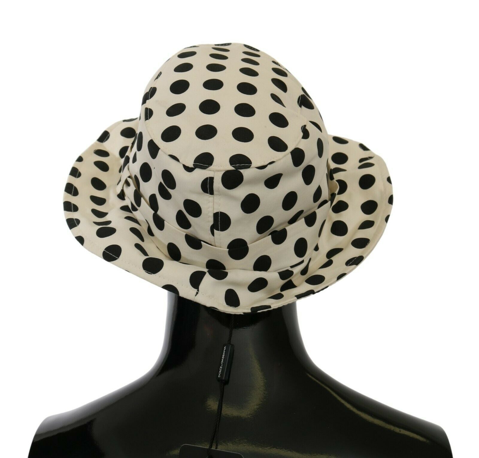 Dolce &amp; Gabbana Schicker schwarzer Trilby-Hut mit Punkten
