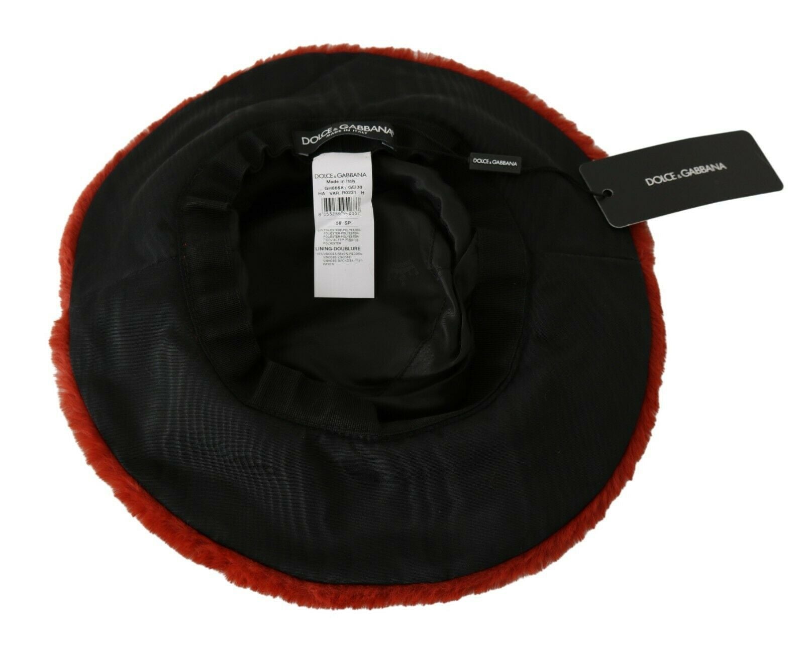 Dolce &amp; Gabbana – Elegante rote Bucket Cap mit Logo-Details