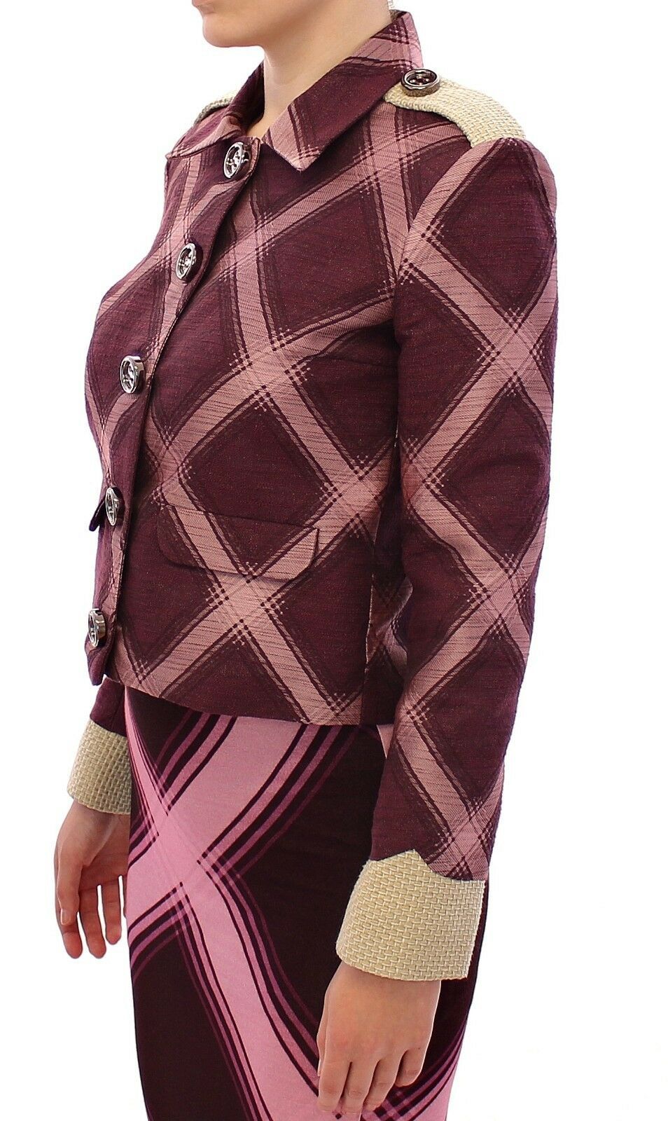 House of Holland – Elegante Jacke mit mehrfarbigem Karomuster