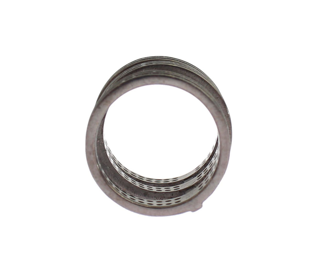 Nialaya Chic Sterlingsilber-Ring mit schwarzem Kristall