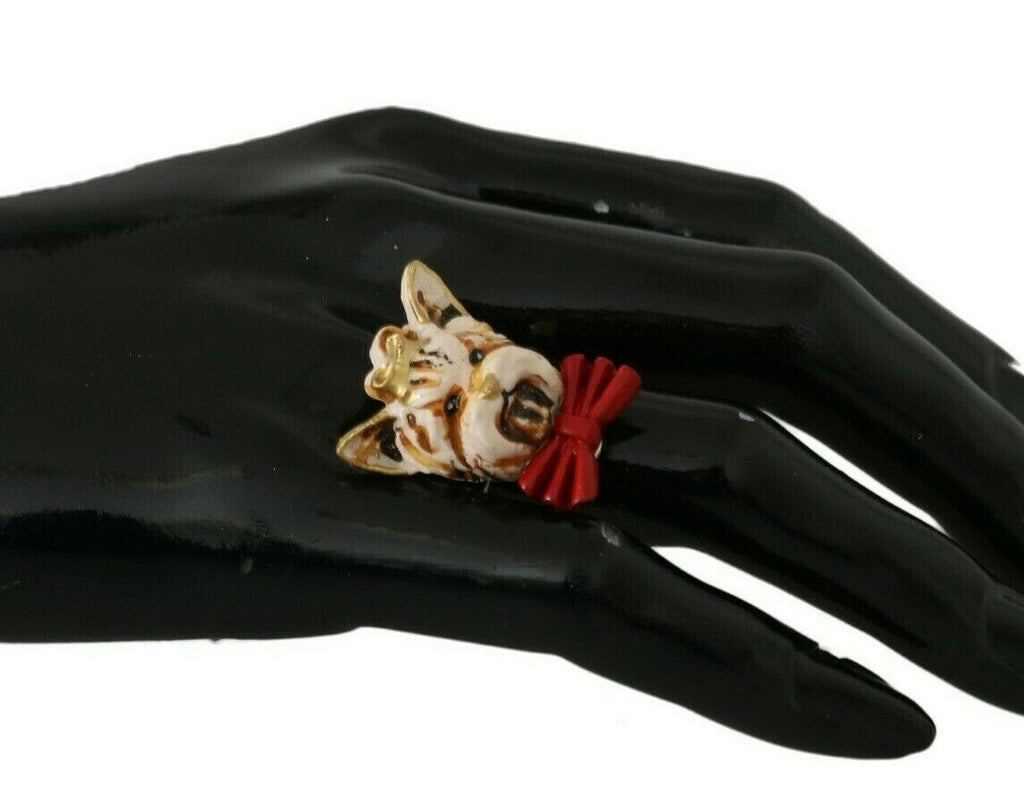 Dolce &amp; Gabbana Eleganter Damenring mit Hundeanhänger