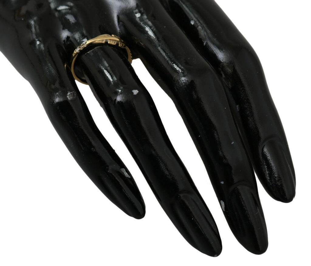 Nialaya Eleganter Damenring aus Gold mit Zirkonia-Kristallen