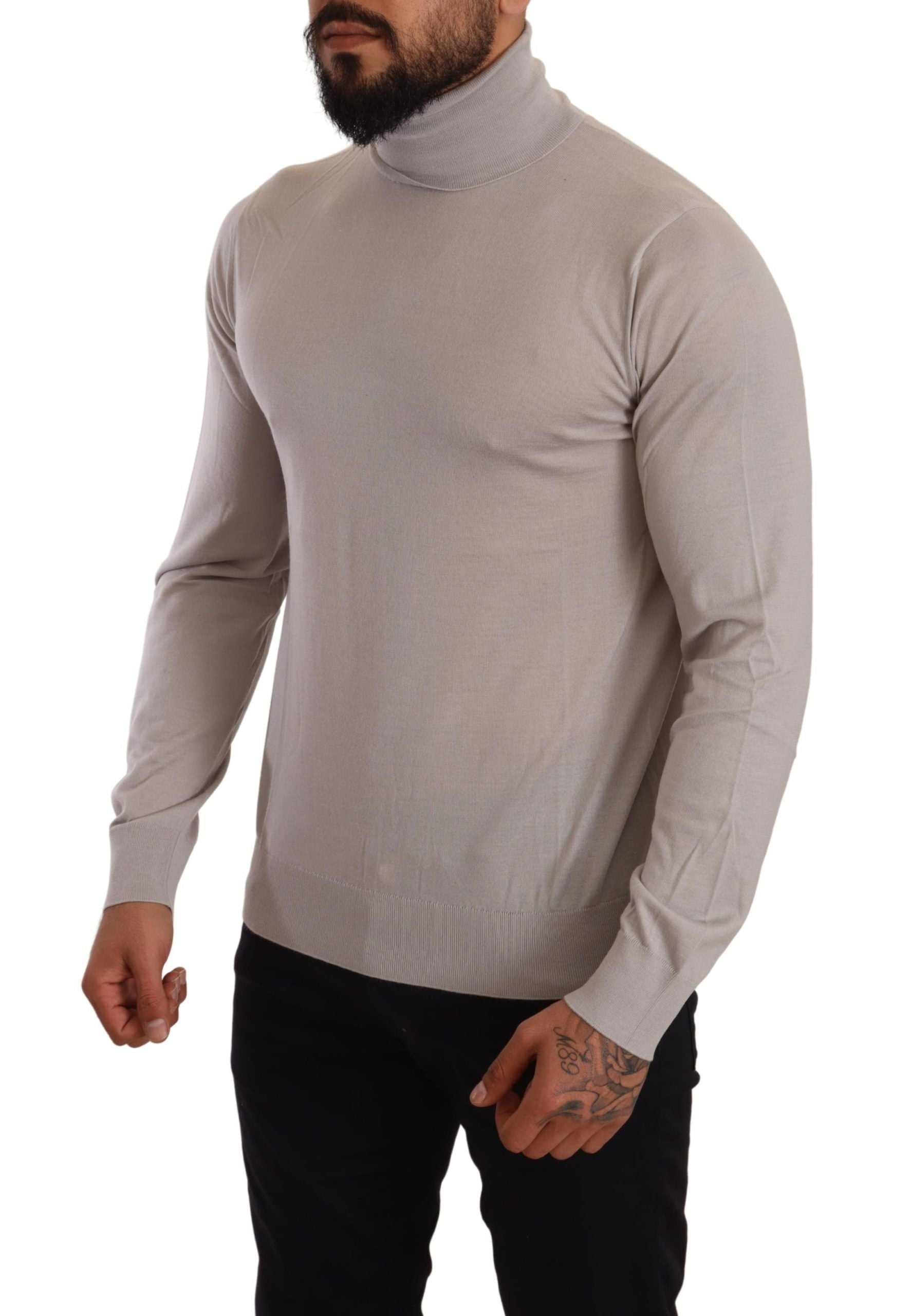 Dolce &amp; Gabbana Eleganter hellblauer Rollkragenpullover aus Kaschmir