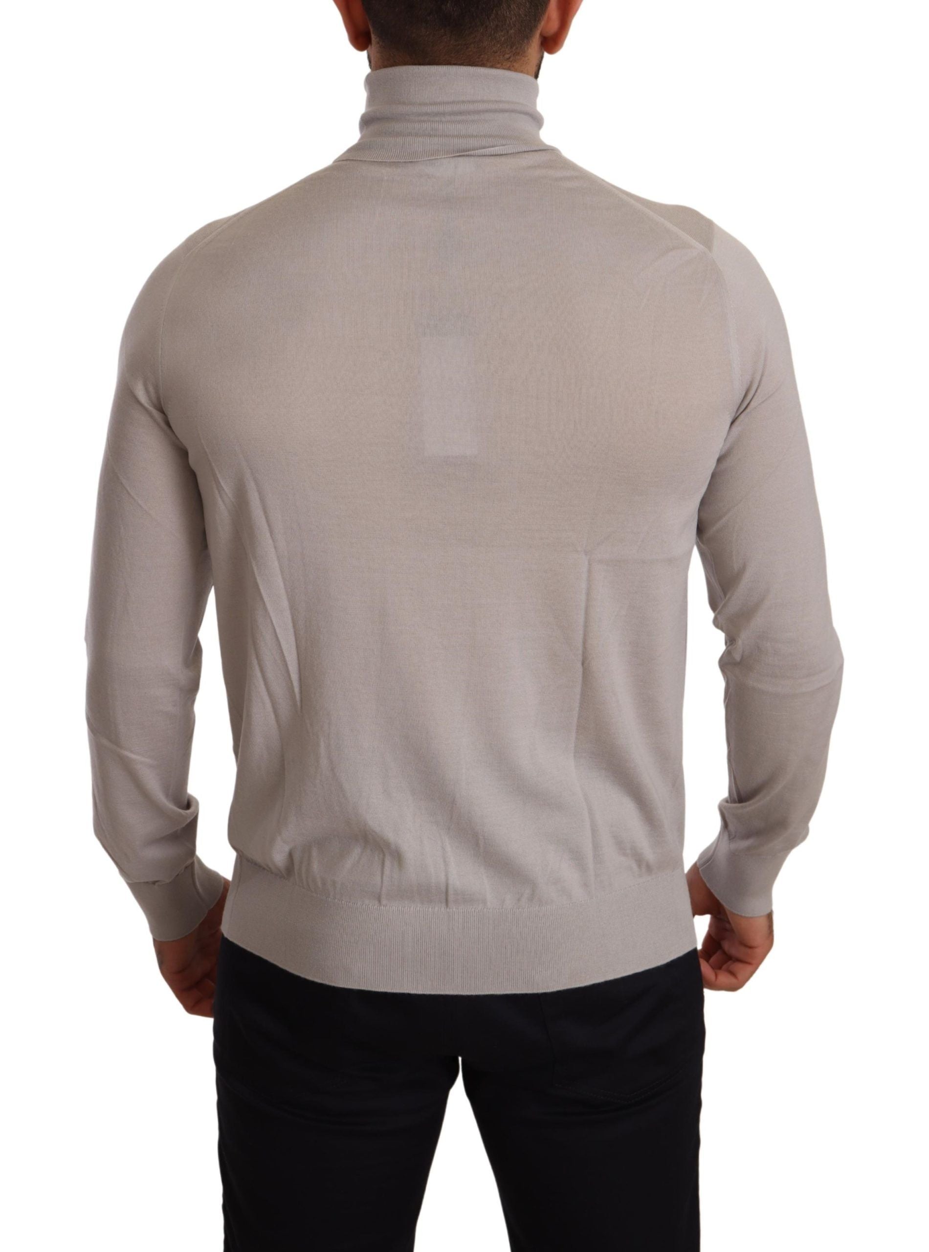 Dolce &amp; Gabbana Eleganter hellblauer Rollkragenpullover aus Kaschmir