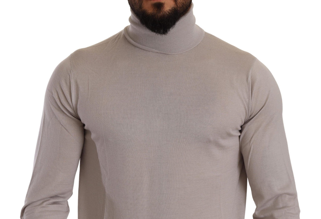 Dolce &amp; Gabbana Eleganter hellblauer Rollkragenpullover aus Kaschmir