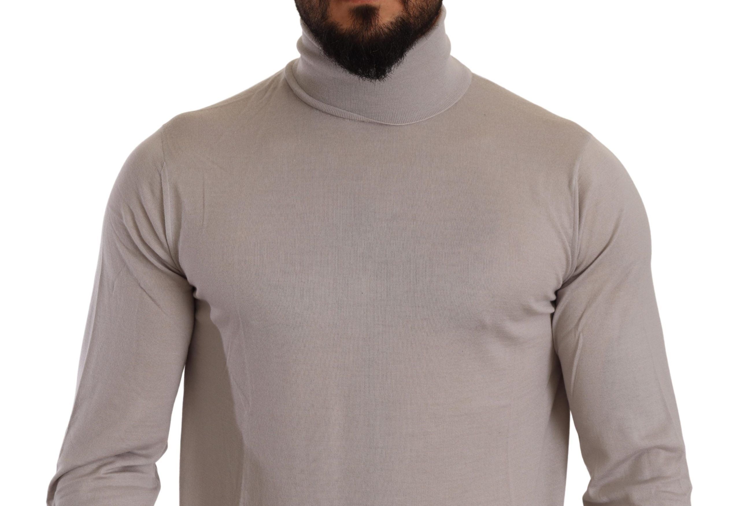 Dolce &amp; Gabbana Eleganter hellblauer Rollkragenpullover aus Kaschmir