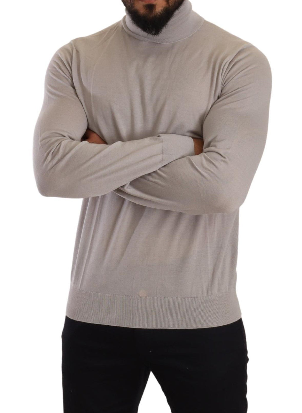 Dolce &amp; Gabbana Eleganter hellblauer Rollkragenpullover aus Kaschmir