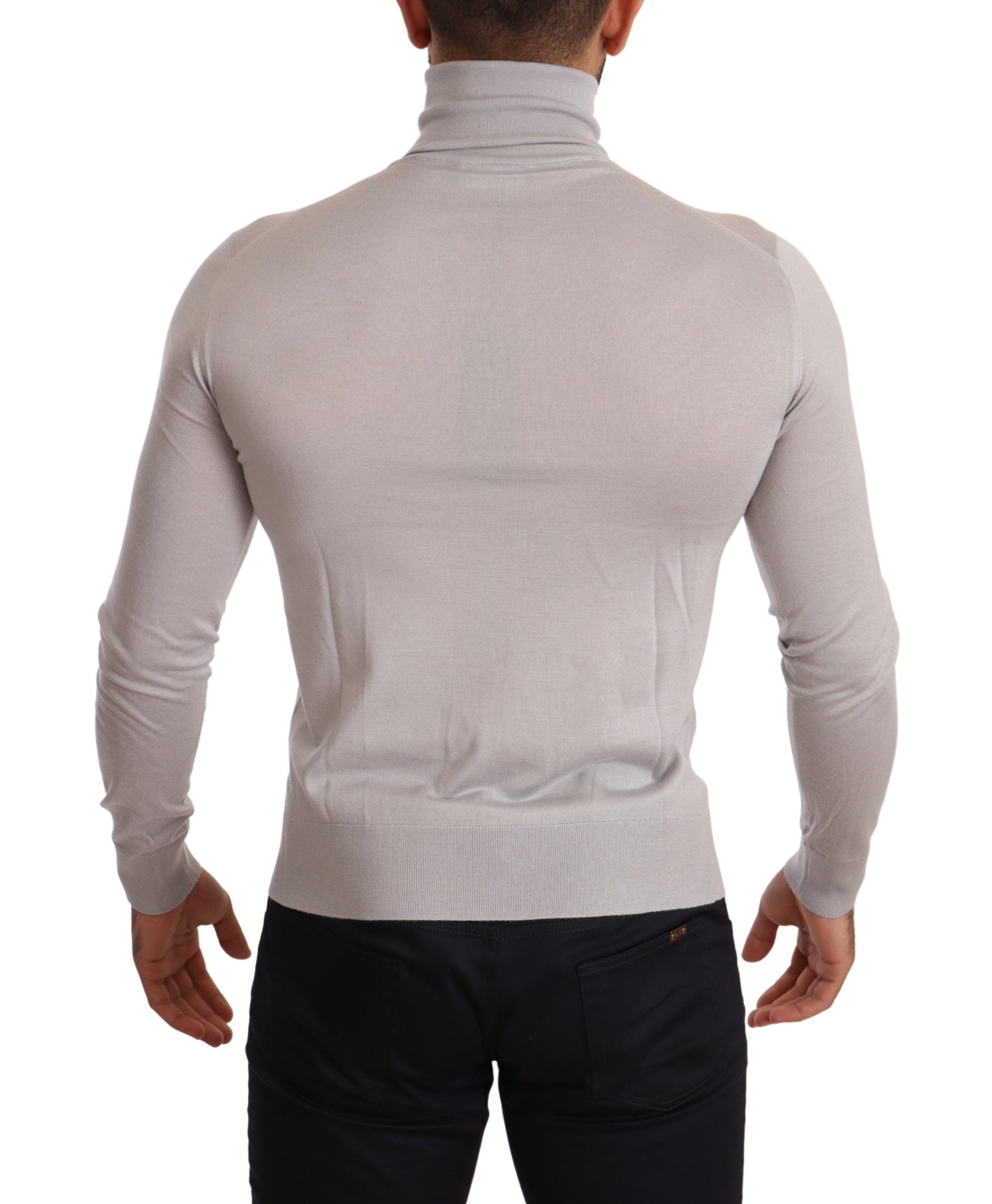 Dolce &amp; Gabbana Eleganter Rollkragenpullover aus Kaschmir-Seidenmischung