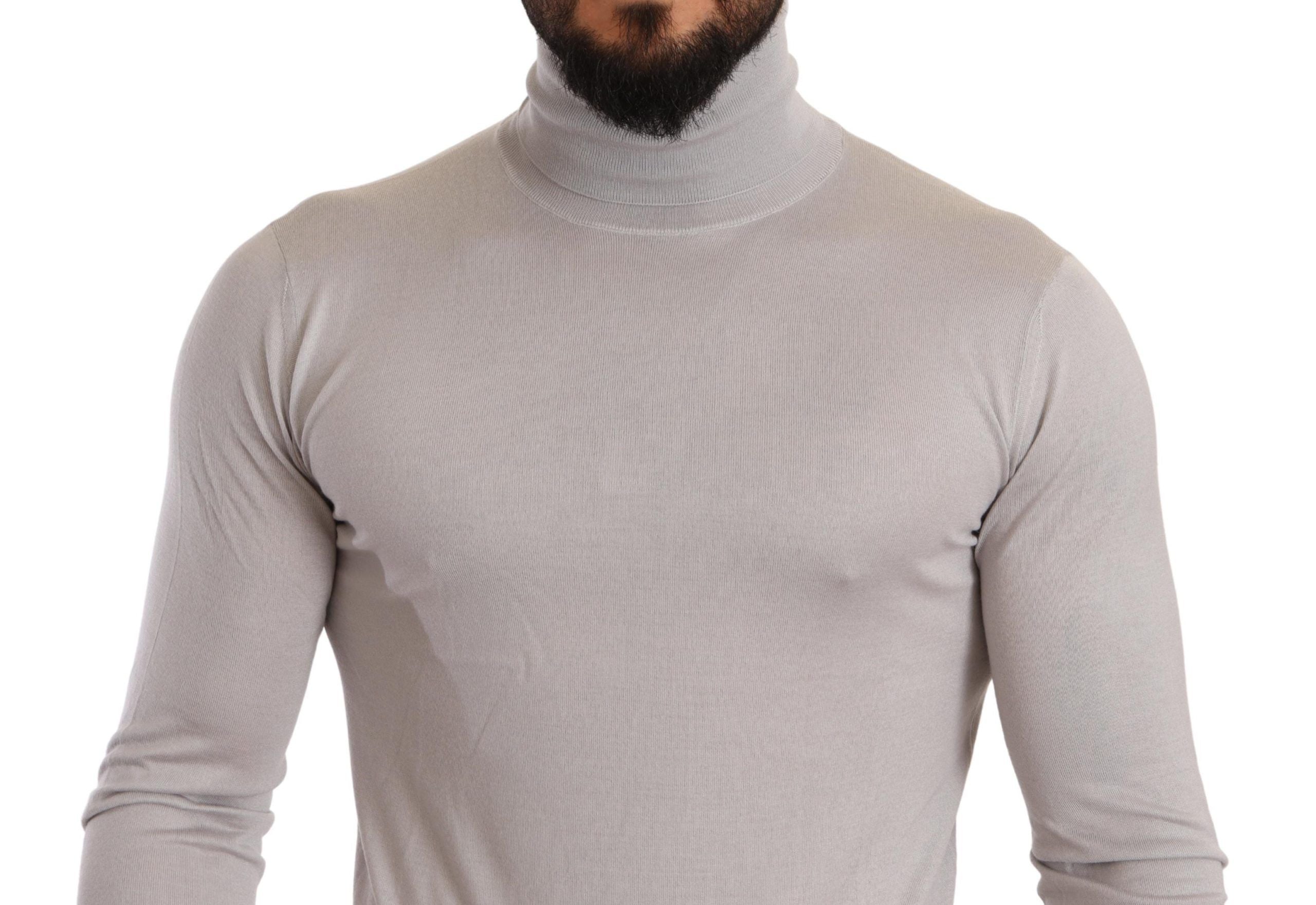 Dolce &amp; Gabbana Eleganter Rollkragenpullover aus Kaschmir-Seidenmischung