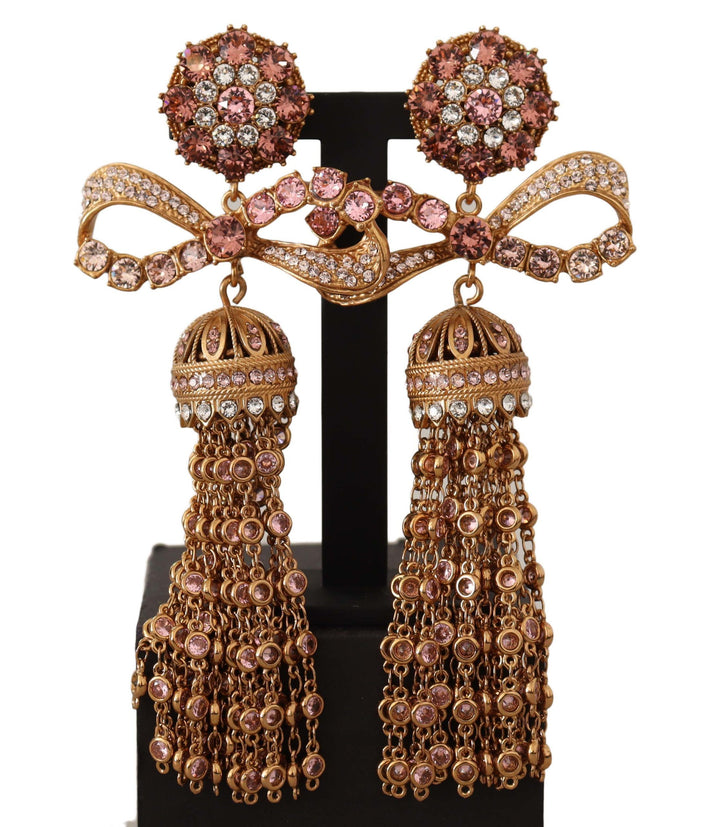 Dolce &amp; Gabbana Elegante Antikgold-Schleifenohrringe