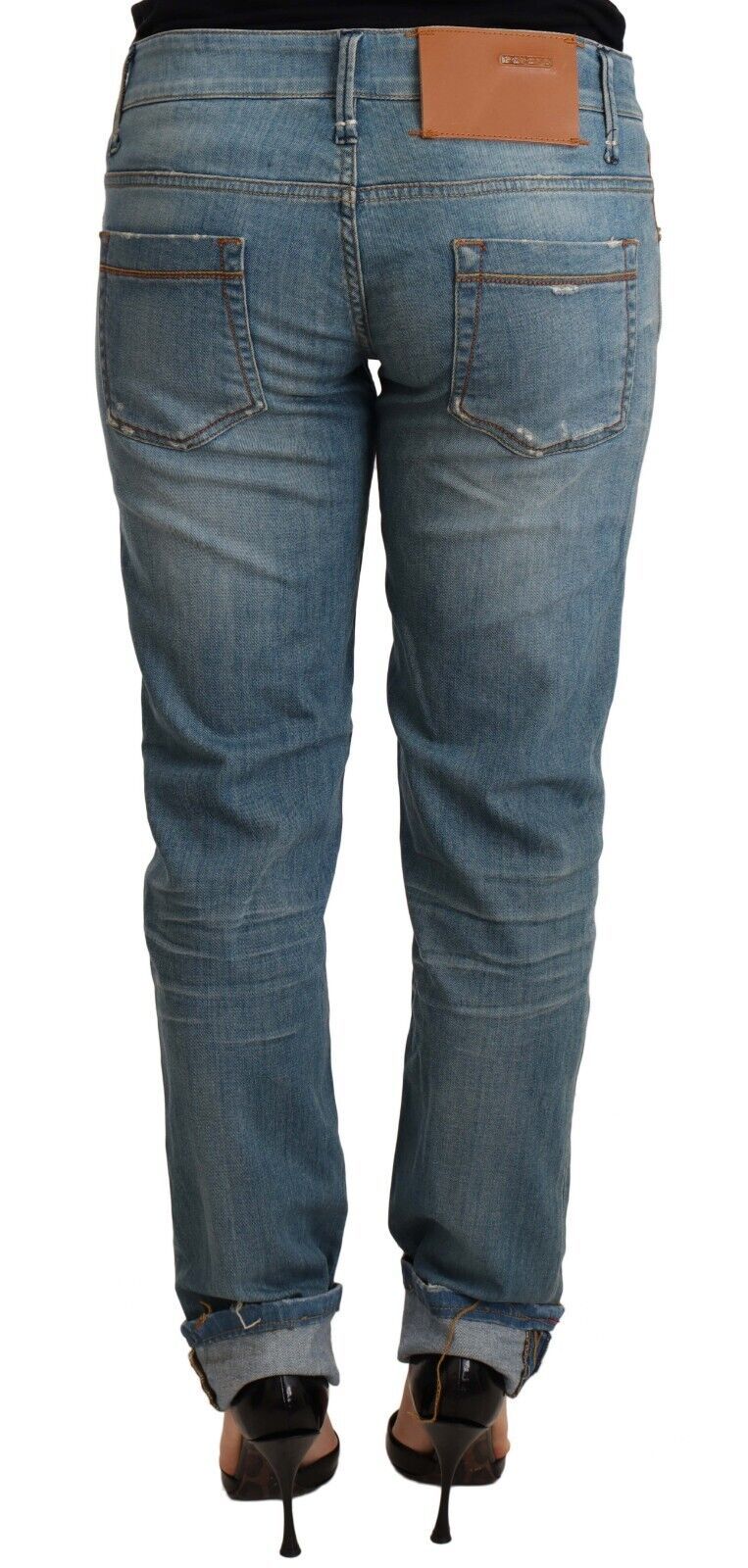 Acht Chic Washed Cotton Denim mit umgeschlagenem Saum