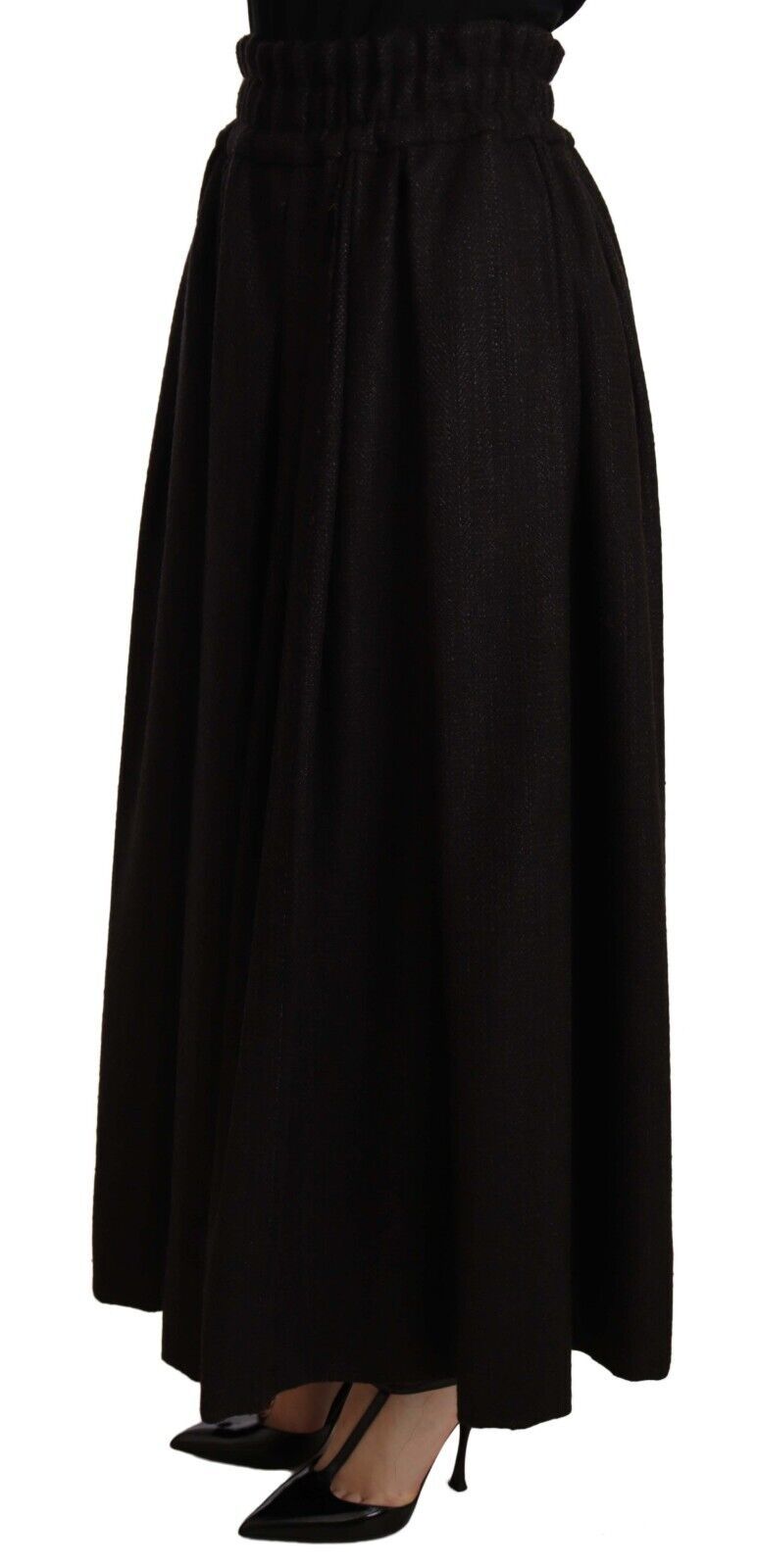 Dolce &amp; Gabbana Eleganter Maxi-A-Linien-Wollrock mit hoher Taille