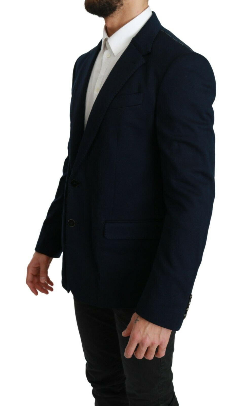 Dolce &amp; Gabbana Eleganter Slim Fit Dunkelblauer Herrenblazer