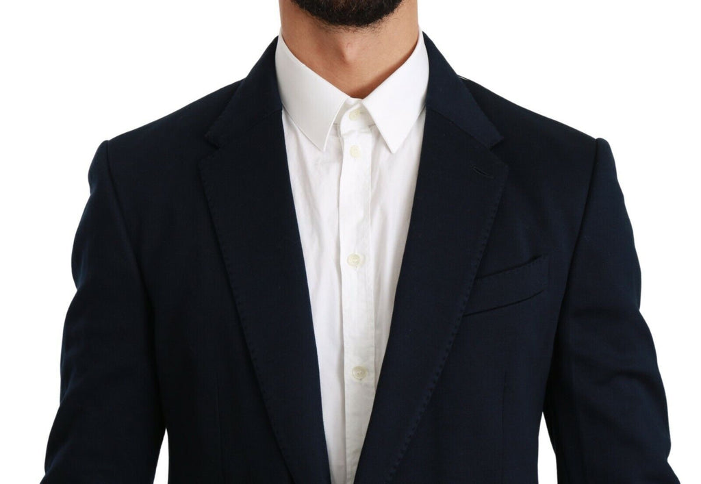 Dolce &amp; Gabbana Eleganter Slim Fit Dunkelblauer Herrenblazer