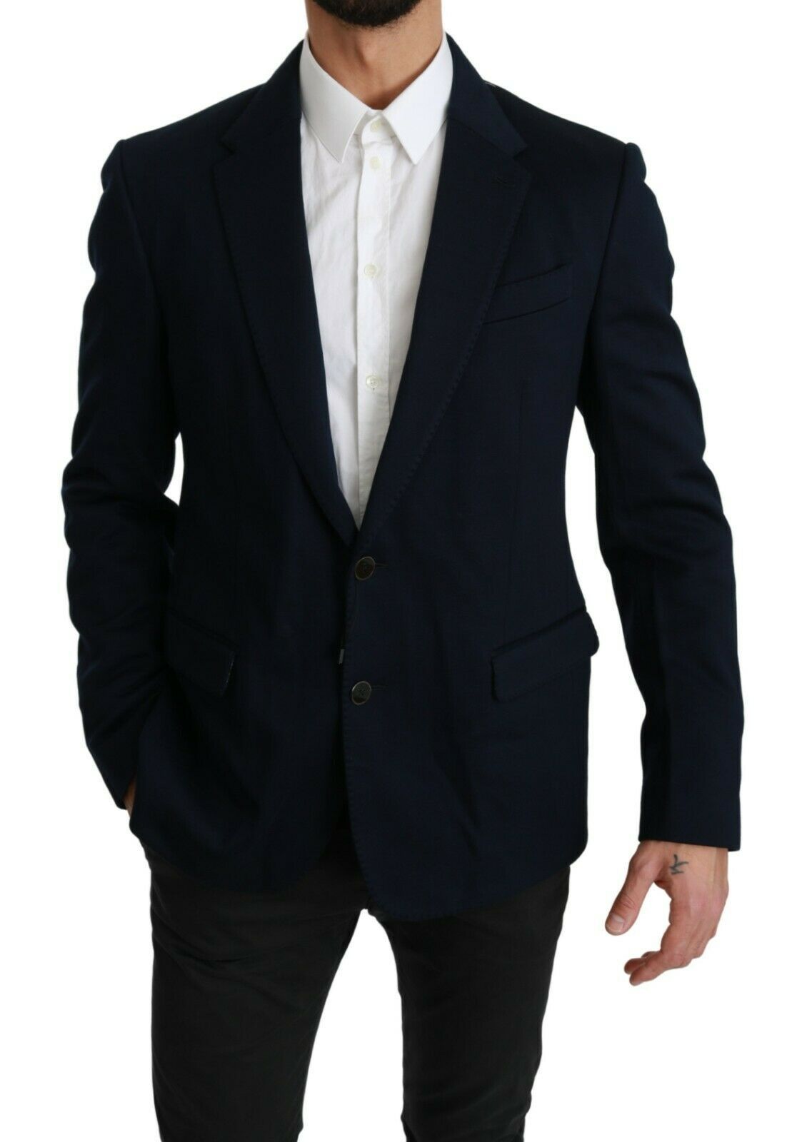Dolce &amp; Gabbana Eleganter Slim Fit Dunkelblauer Herrenblazer
