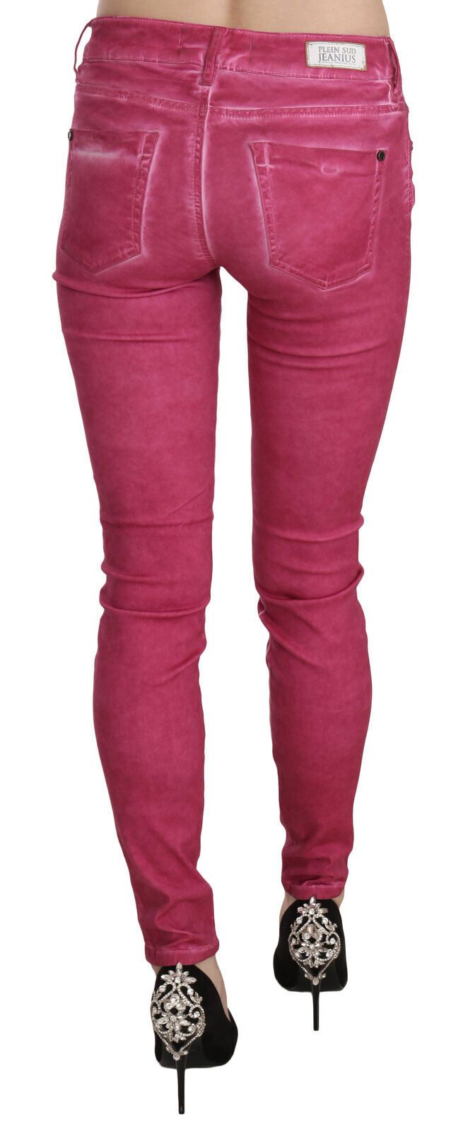 Dolce &amp; Gabbana Schicke, rosa Skinny-Hose mit mittlerer Taille