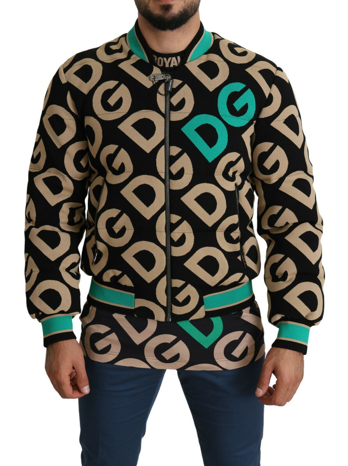 Dolce &amp; Gabbana – Ikonische Bomberjacke mit Aufdruck – Exquisites Design