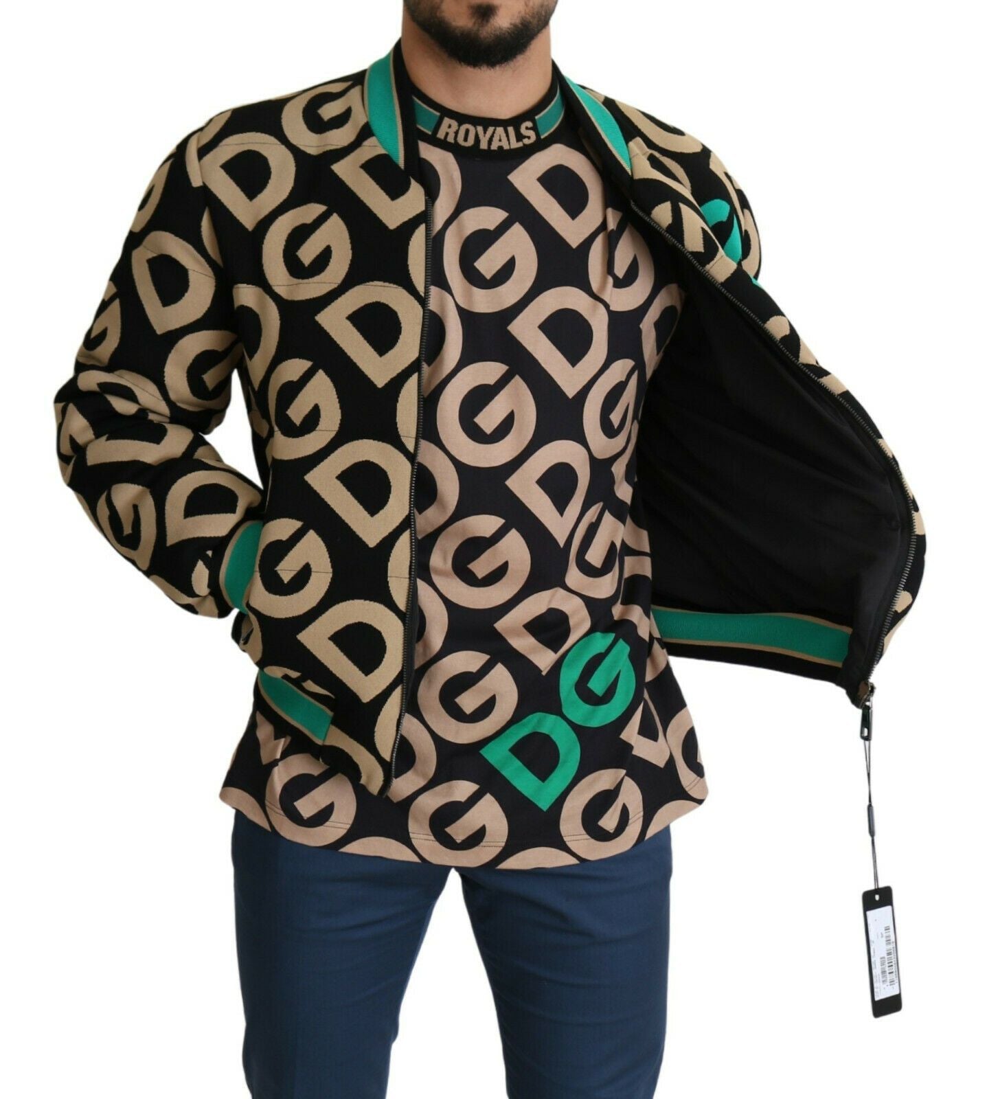 Dolce &amp; Gabbana – Ikonische Bomberjacke mit Aufdruck – Exquisites Design
