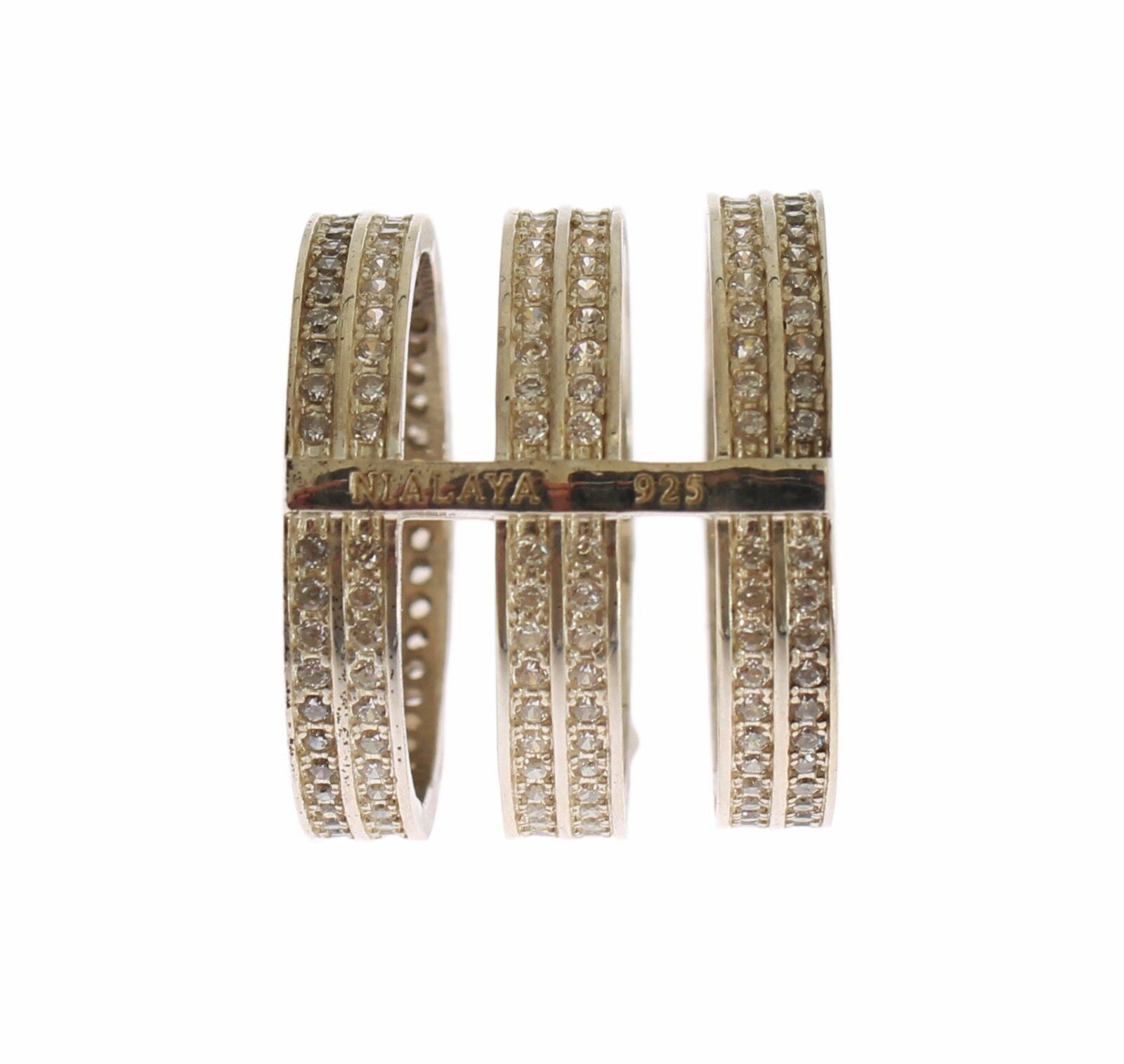 Nialaya – Statement-Ring aus Silber mit Kristallen