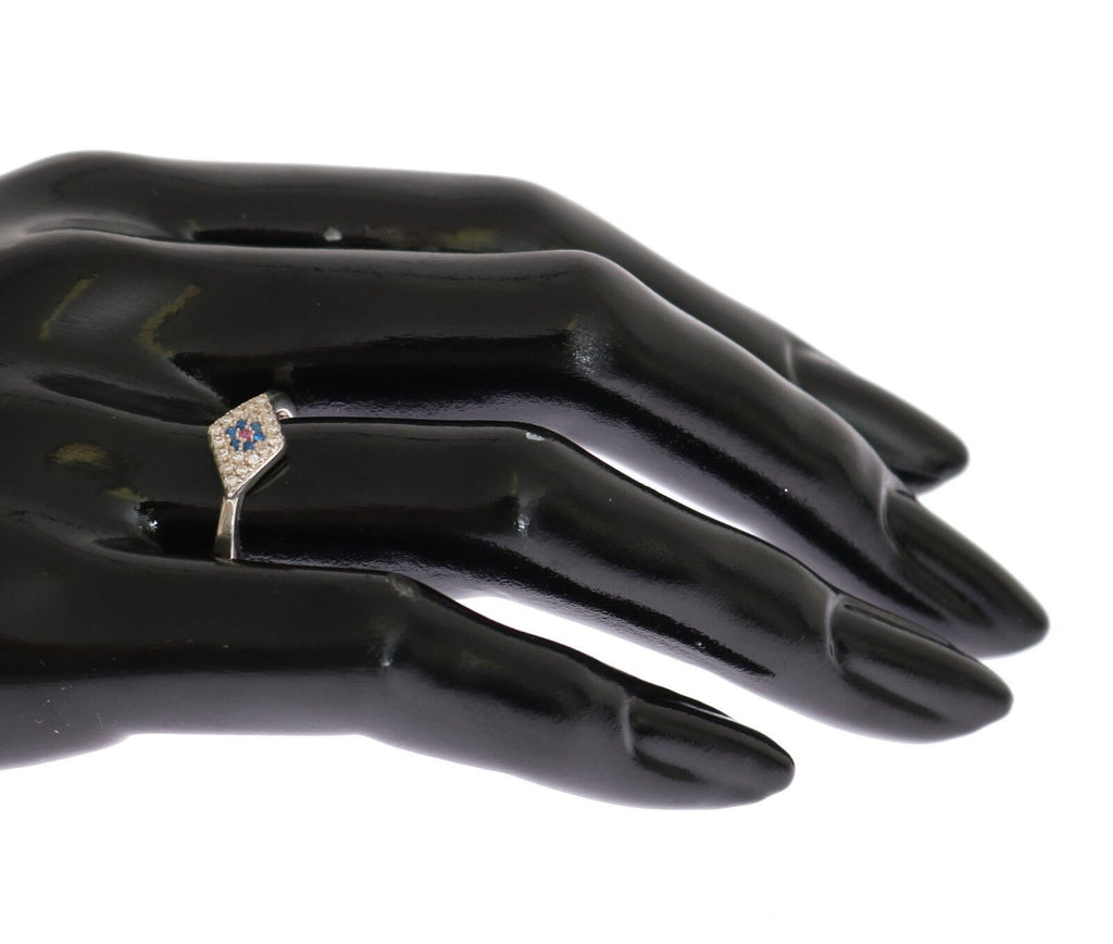 Nialaya Eleganter Silberring mit Zirkonia-Kristallen