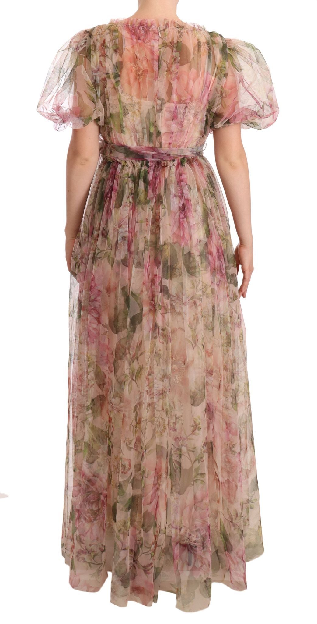 Dolce &amp; Gabbana Maxikleid aus Nylon mit Blumendruck