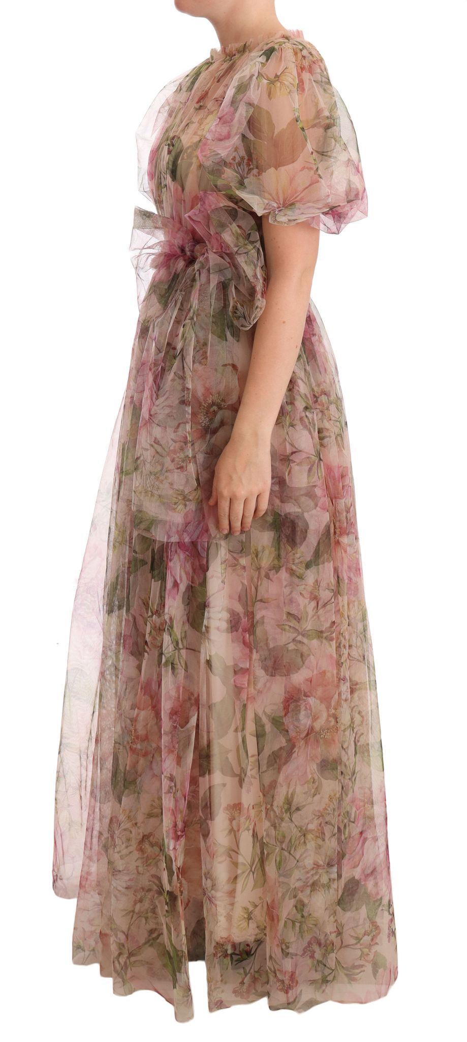 Dolce &amp; Gabbana Maxikleid aus Nylon mit Blumendruck