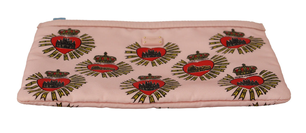 Dolce &amp; Gabbana Elegante Clutch mit Herzmotiv in Rosa