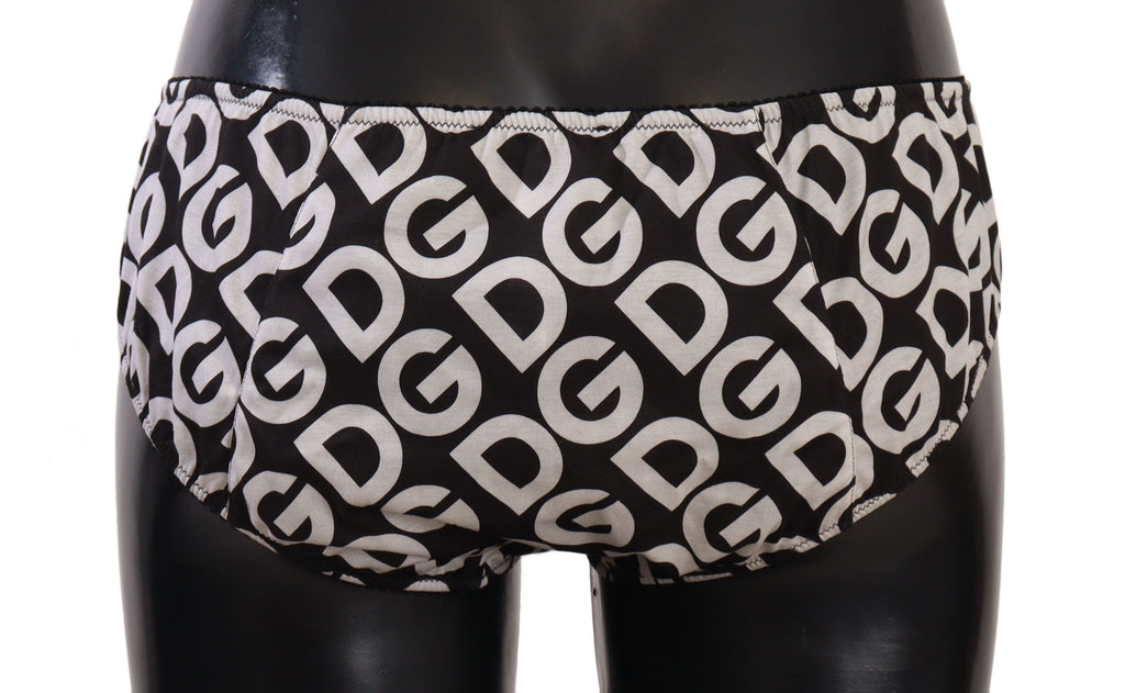 Dolce &amp; Gabbana – Schicke Hose mit DG-Logo-Print in Schwarz und Weiß