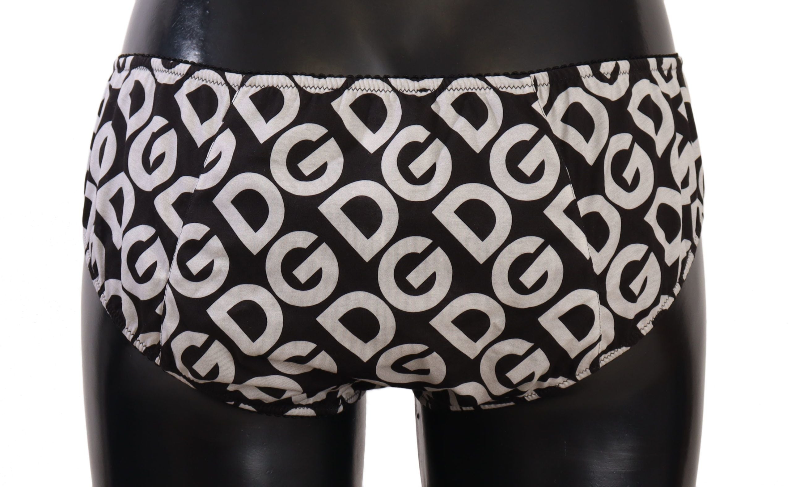 Dolce &amp; Gabbana – Schicke Hose mit DG-Logo-Print in Schwarz und Weiß