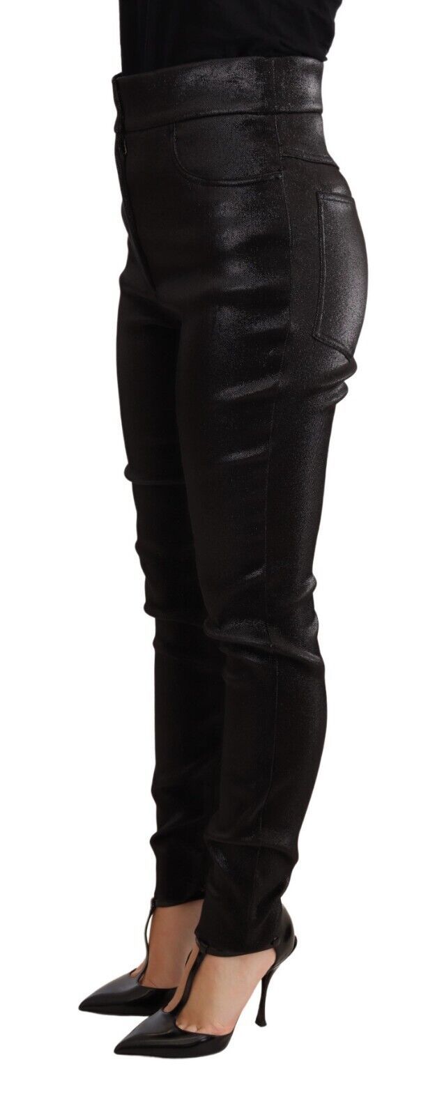 Dolce &amp; Gabbana Elegante Slim Fit Schimmer Cropped-Hose