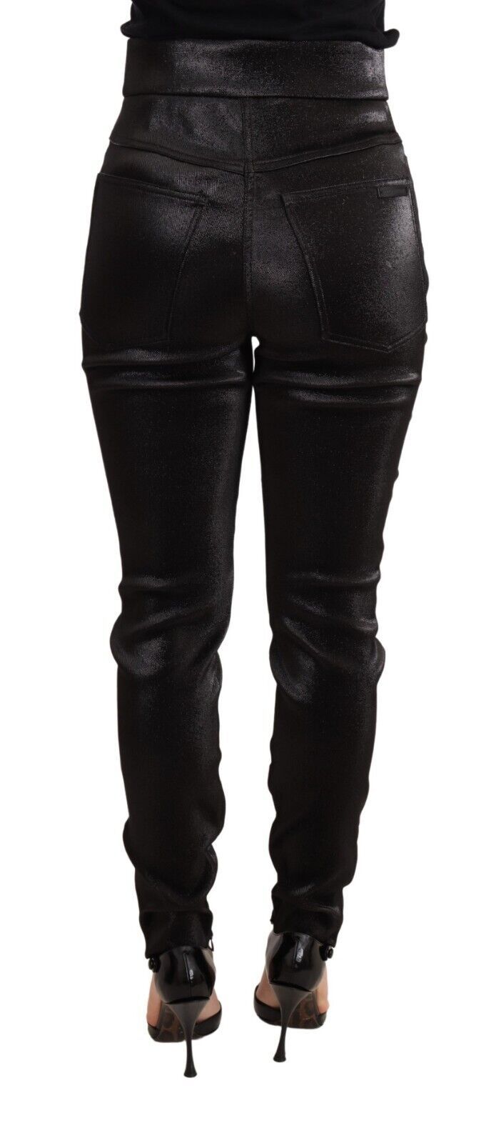 Dolce &amp; Gabbana Elegante Slim Fit Schimmer Cropped-Hose