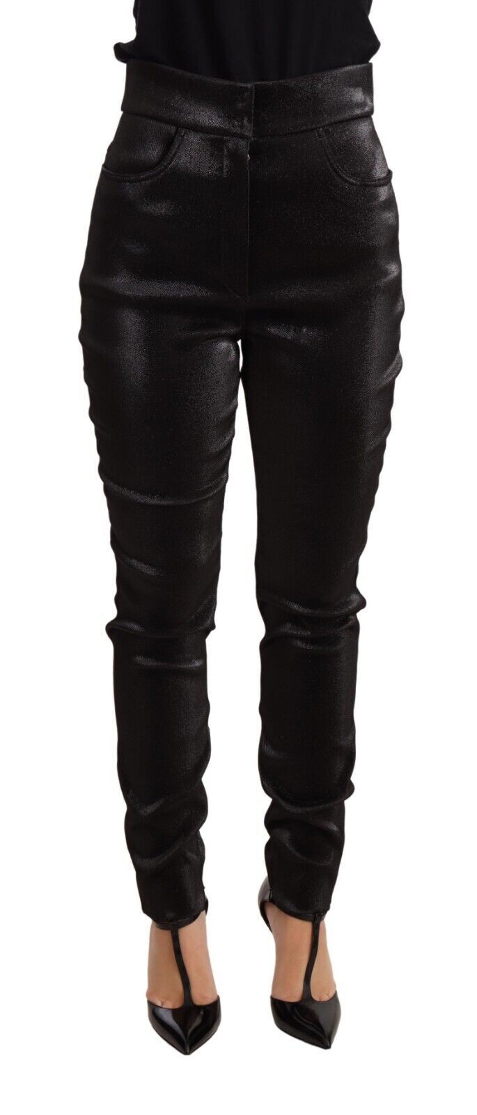 Dolce &amp; Gabbana Elegante Slim Fit Schimmer Cropped-Hose