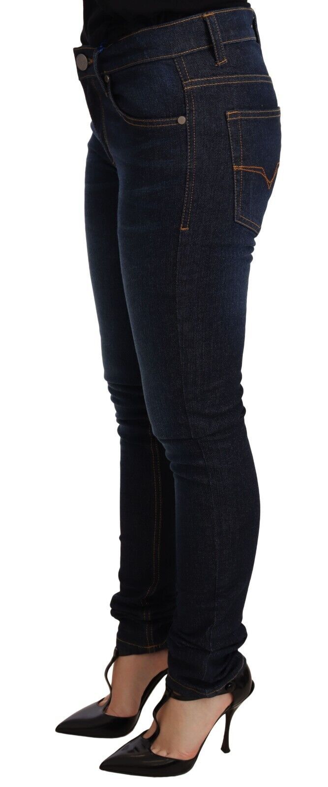 Versace Jeans Elegante Skinny-Designer-Jeans mit niedriger Taille