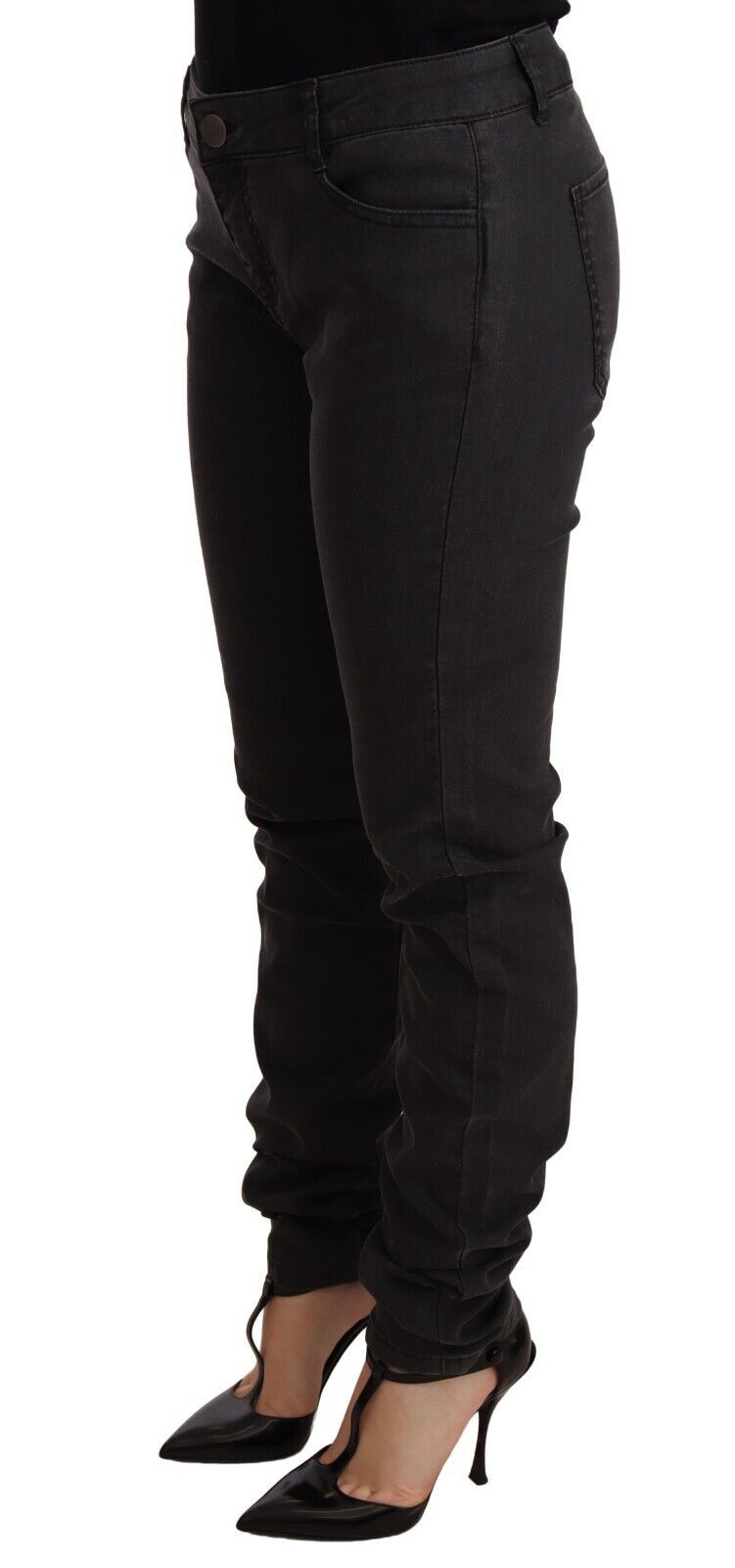 PINKO Chic Skinny Jeans in Schwarz mit mittlerer Taille