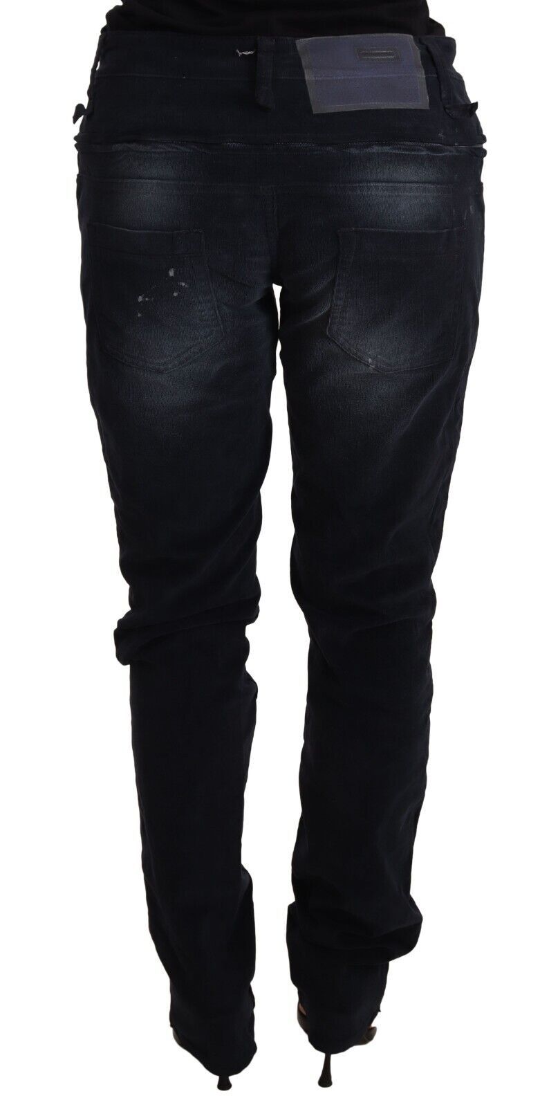 Acht Eleganter Dunkelblauer Slim-Fit Denim