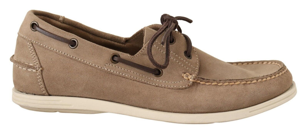 Pollini Elegante beige Wildleder-Mokassins für den anspruchsvollen Gentleman