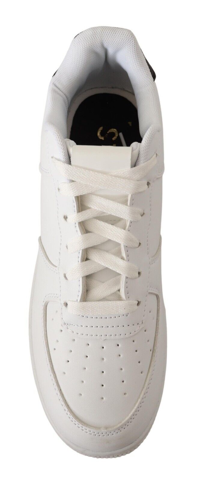 SIGNS Schicke weiße niedrige Leder-Sneaker