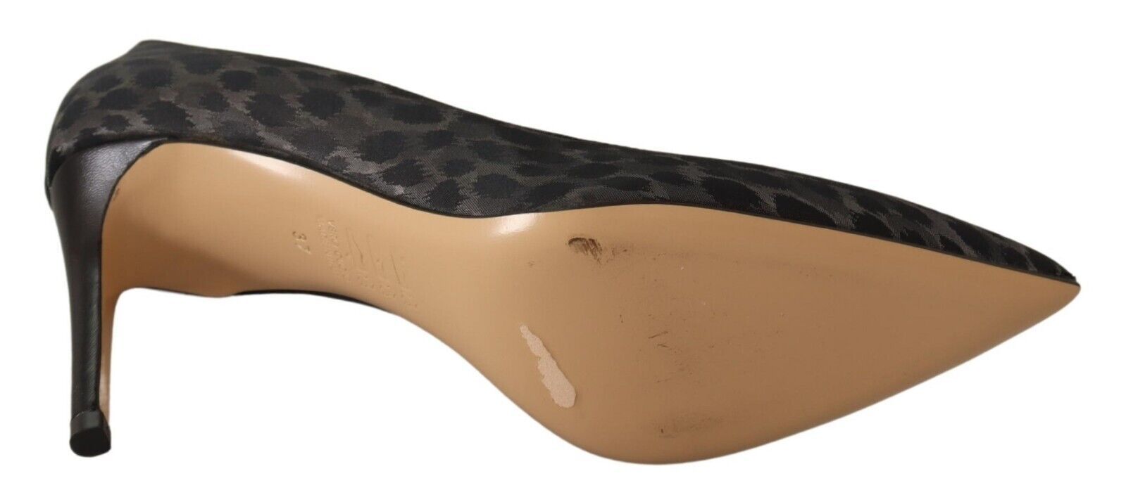 Sofia Elegante schwarze Pumps aus Leder mit Leopardenmuster