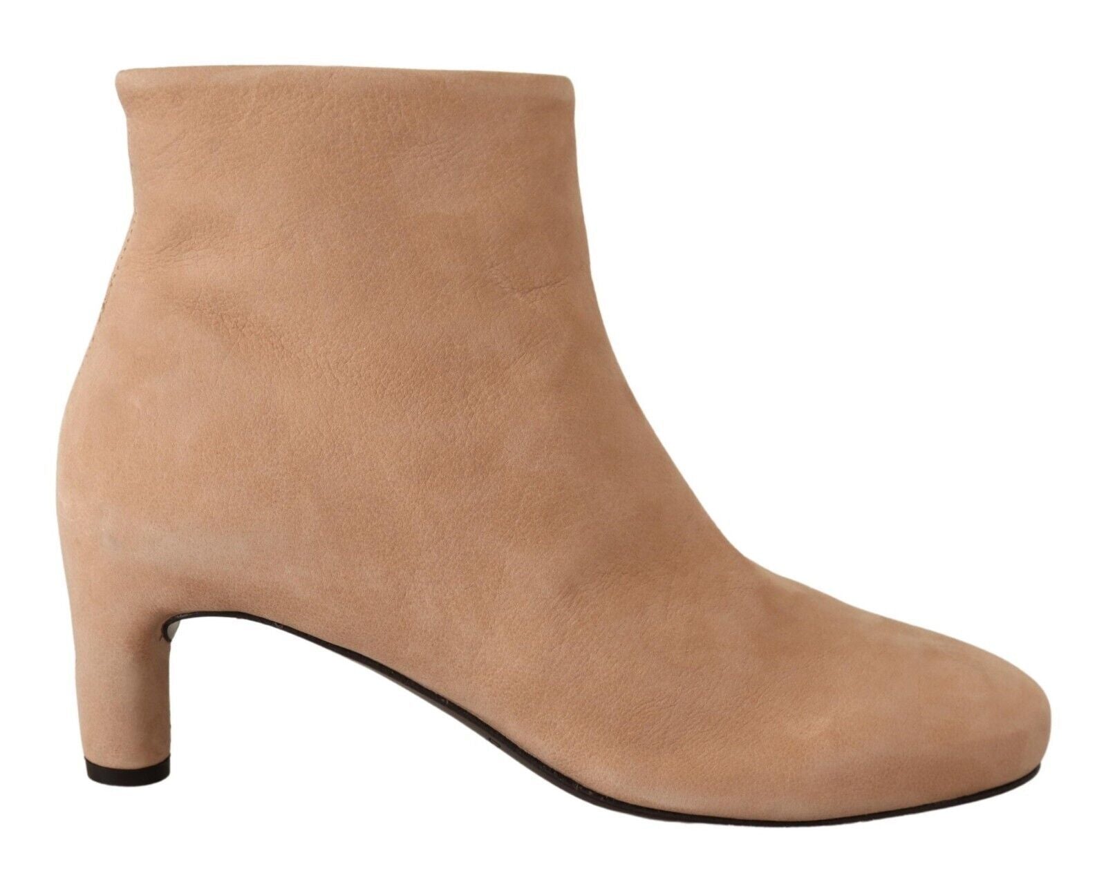 DEL CARLO Beige Wildleder Leder Mid Heels Pumps Stiefel Schuhe