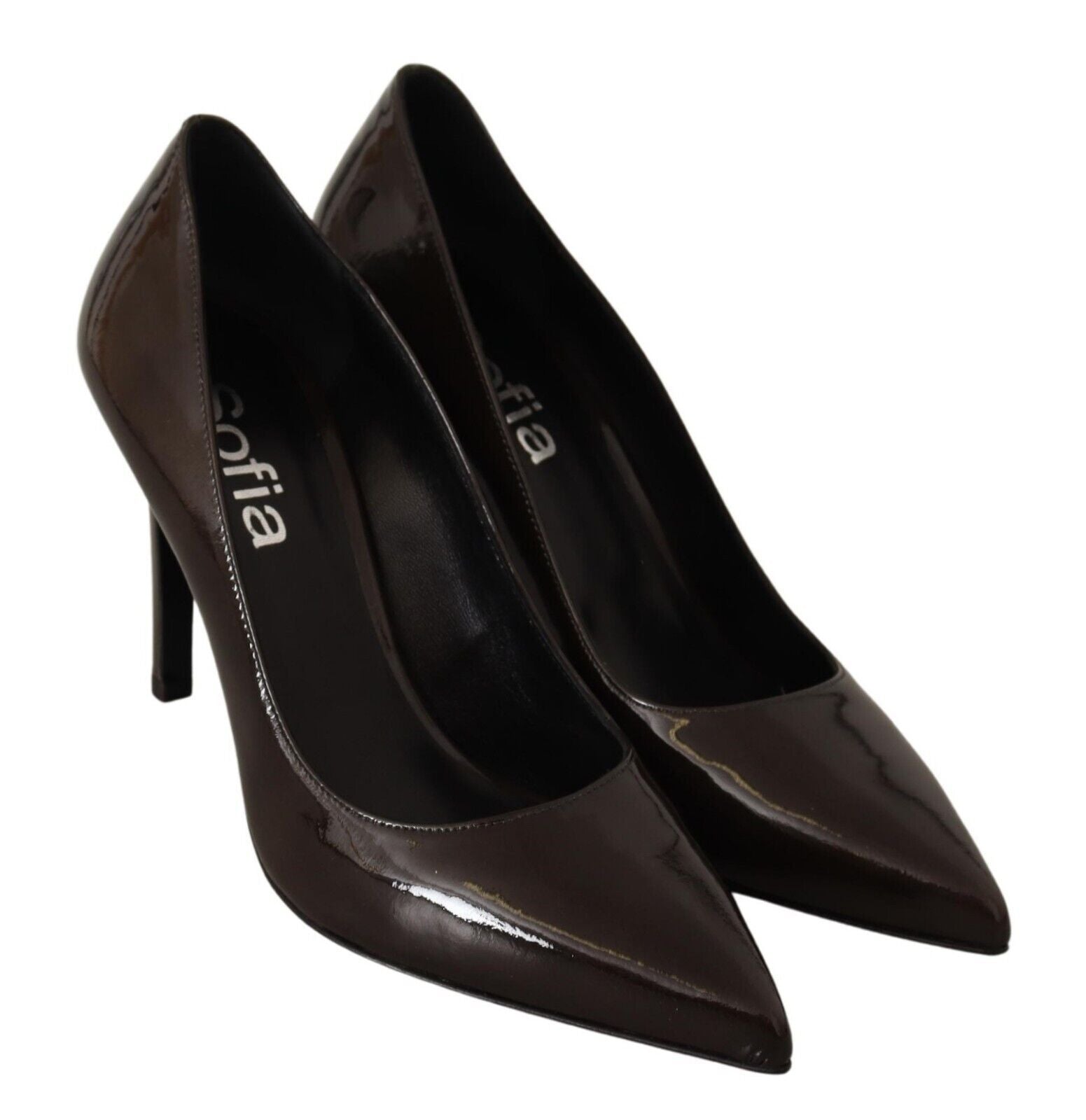 Sofia Elegante braune Leder Pumps mit Absatz