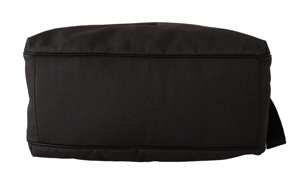 Dolce &amp; Gabbana Elegante Herren-Umhängetasche aus Denim und Leder