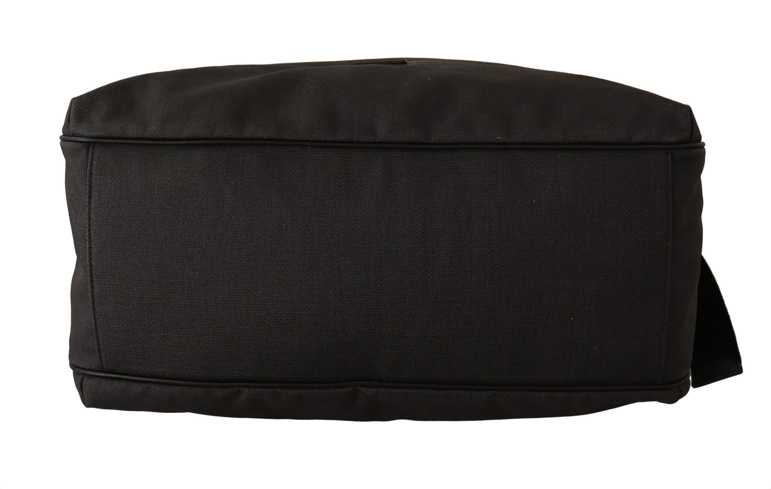 Dolce &amp; Gabbana Elegante Herren-Umhängetasche aus Denim und Leder