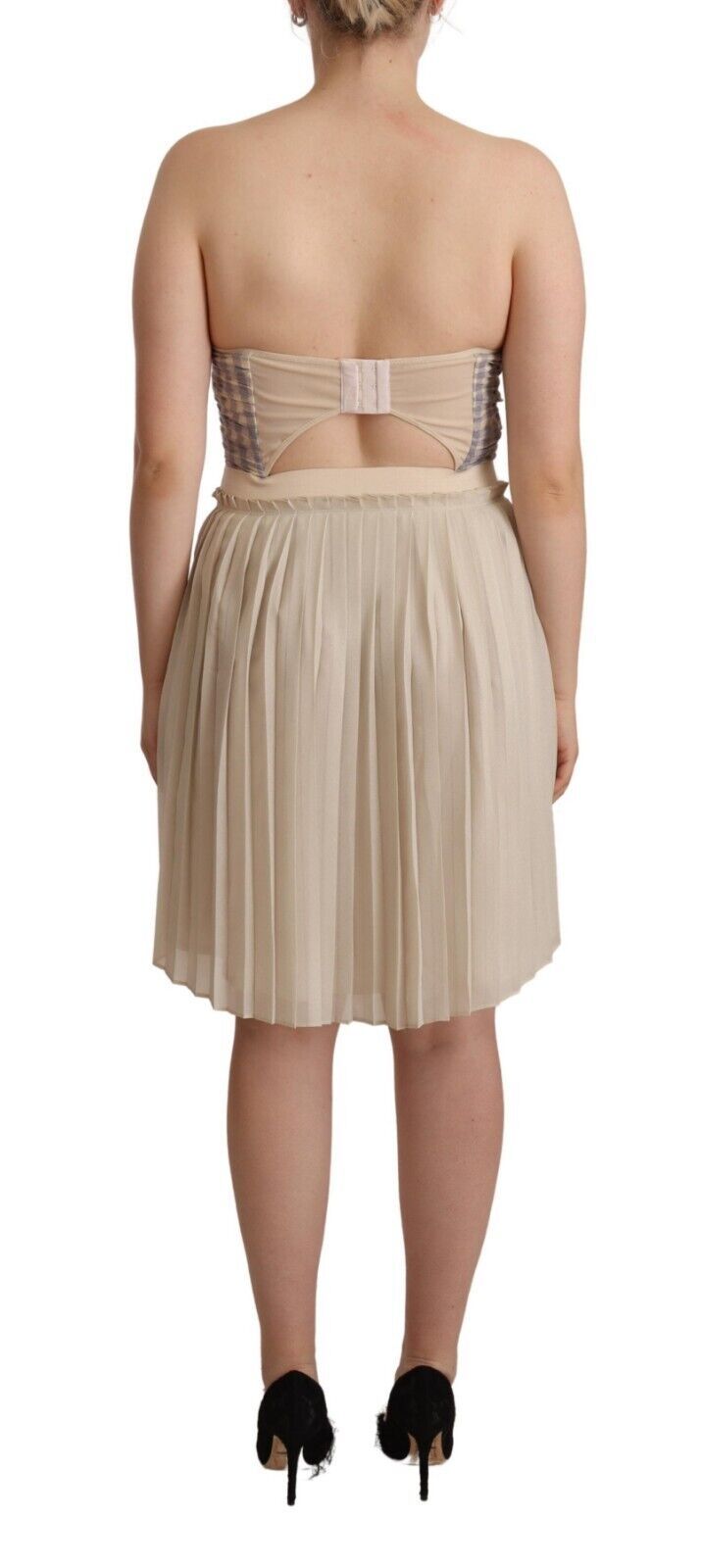 Guess – Schickes, beiges, trägerloses A-Linien-Kleid
