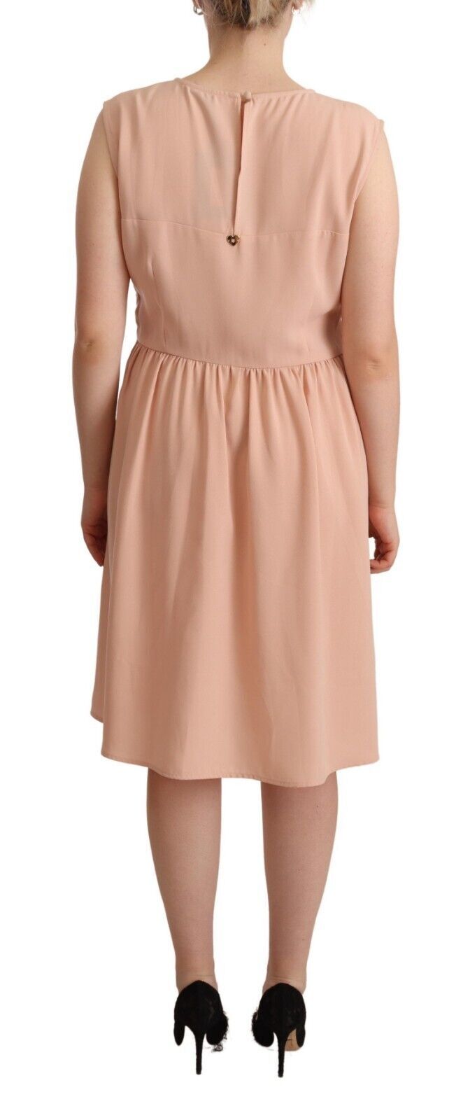 Twinset Elegantes beiges ärmelloses Etuikleid
