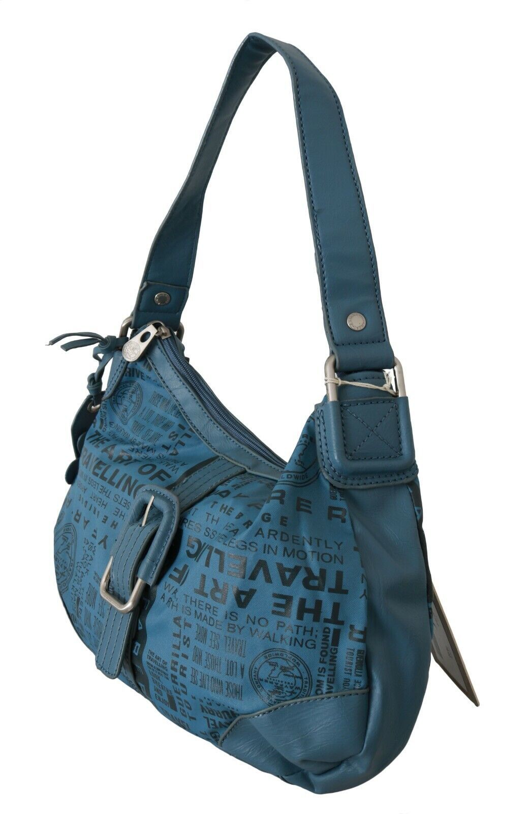 WAYFARER Schicke Schultertasche aus blauem Stoff – Perfekt für Eleganz im Alltag